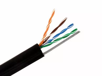 Kabel UTP zewn. kat.5 z linką nośną 100m