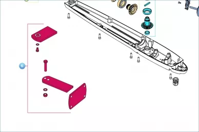 KingGates 1722A9 Front and rear fixing plate to be welded with screw (906110000)