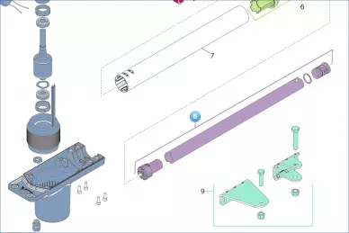 KingGates 1722B8 Zespół tłoczyska LINEAR 500 (24/230) (907040100)