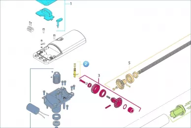 KingGates 1722C2 Unlocking shaft LINEAR (907060000)