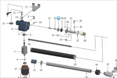 KingGates RL17 łożysko 6003 przekładni ślimakowej LINEAR