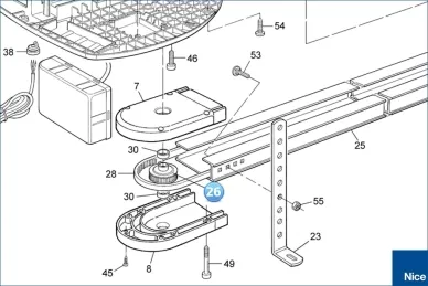 Koło napędu paska zębatego SPIN - z łożyskami (PMD0529.8003)