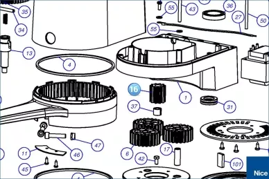 Koło zębate pośrednie małe (PMD0894R02.4610)