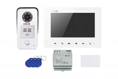 Leelen Kit de portier vidéo JB305N V31w/N15nc+DIN (Mémoire photo)