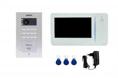 Leelen Set vidéo-interphone JB305 N60W, No18pc, alimentation, 3x porte-clés