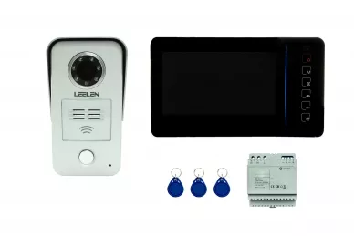 Leelen Video-Gegensprechanlage JB305 N60B/No15nc/DIN/3x Schlüsselanhänger