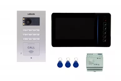Leelen Video-Gegensprechanlage JB305 N60B/No18pc/DIN/3x Schlüsselanhänger