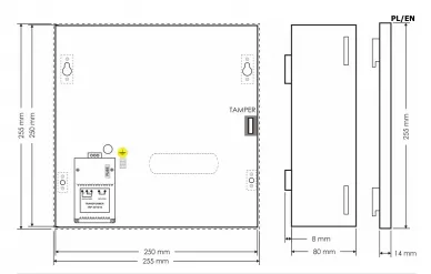 Logement Pulsar AWO000 pour les panneaux de contrôle avec transformateur