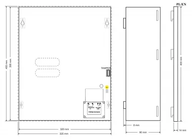 Logement Pulsar AWO256 pour les panneaux de contrôle SATEL avec transformateur