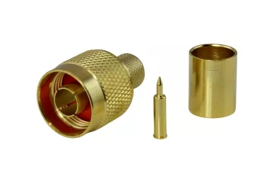 N Steckverbinder mit Crimpanschluss (H1000) Gold