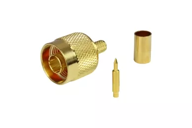 N Steckverbinder mit Crimpanschluss (H155) Gold