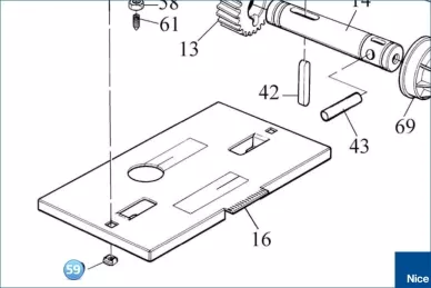 Nakrętka kwadratowa M8 w płycie podstawy ROBO (D8-G.5110)
