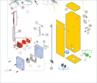Nice PD1286A0001 WIDE L enclosure door