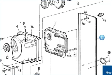Nice PMD0004R07.4610 Enclosure door