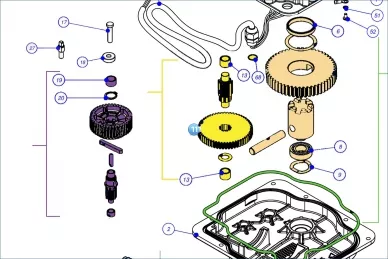 NICE PMD1225.4610 X-Metro intermediate gear
