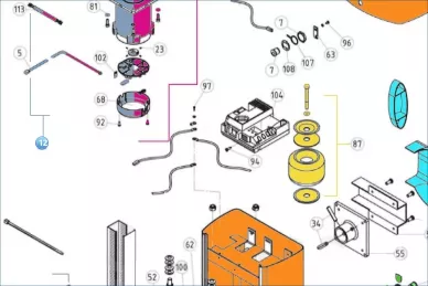 Nice PRSI03 Repair kit reducer (motor + worm) 