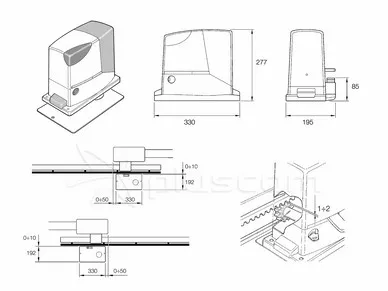 Nice ROBUS 350 dimensions