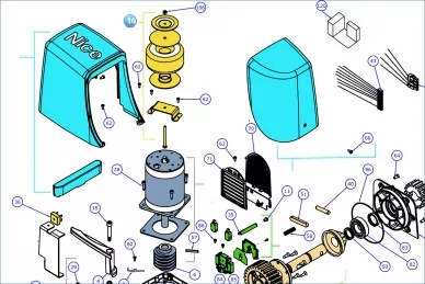 Nice SPEG055A00A zespół transformatora RUN400HS/RUN1200H