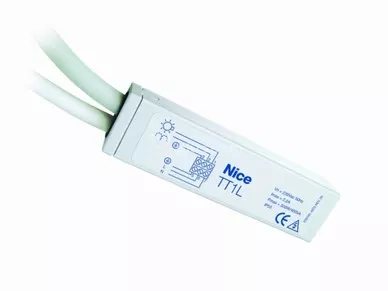 Nice TT1L control unit for pass through installations for lighting/irrigation  systems, 230 Vac max. 500 W, with built-in radio receiver.