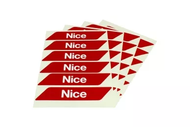 Nice WA10 autocollants d'avertissement pour bras de barrière (autocollants)