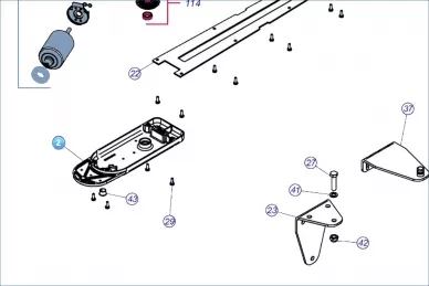 NiceHome PD1741A3002 korpus siłownika ARIA200 - dół