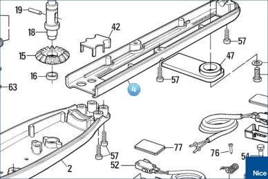 Obudowa dolna (podłużna) MOBY4..., WINGO4... (BMGWABR04.45673)