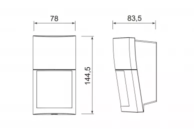 Optex QXI-RDT-X5 Weitwinkel-PIR/MW-Detektor für den Außenbereich, Tag/Nacht