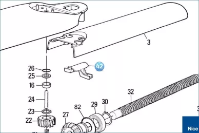 Osłonka śruby pociągowej WINGO/MOBY ciemnoszara (BPMW2A.4540)