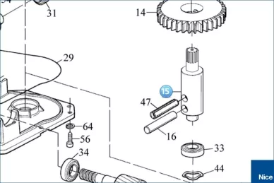 Output shaft METRO (PMDAU.4610)