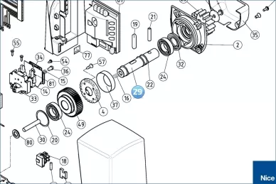 Output shaft ROBUS350/ROBUS400/ROAD (PMD1055R03.4610)
