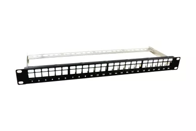 Patchpanel 19'' 24x keystone 1U leer