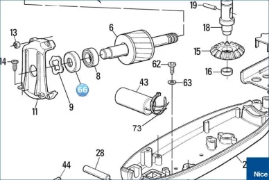 Pierścień plast.tylnego łoż.wirn.MB/WIN (PPD0572.4540)