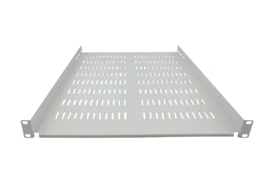 Półka 19'' 1U 650mm z otworami szara