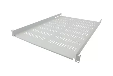 Półka 19'' 1U 650mm z otworami szara