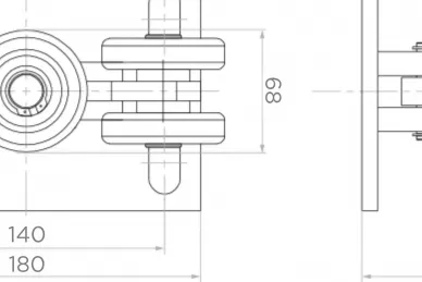 PSG 60.002 Chariot roulant 80 roulettes en acier