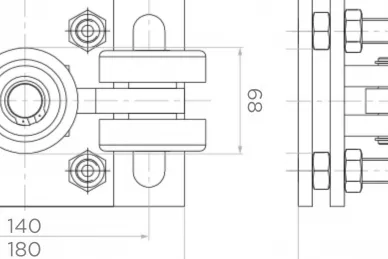 PSG 60.003.01 Carrello 80 rotelle in plastica