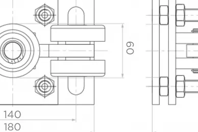 PSG 60.003.70 Laufwagen 70 Stahlrollen