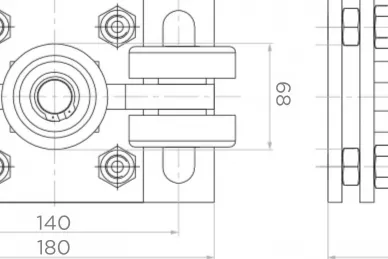 PSG 60.003 Laufwagen 80 Stahlrollen