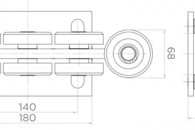 PSG 60.007.01 Carrello mobile 80 rotelle in plastica