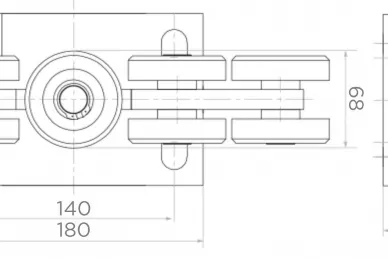 PSG 60.007 Carrello mobile 80 rulli in acciaio