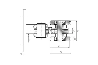 PSG 60.00P.89 Carriage kit 60.089 for 100 x 90 rail - with end roller and end catcher