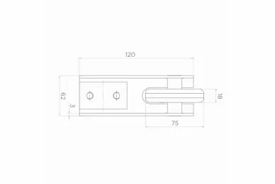 PSG 60.010.01 End roller for sliding gates 70/80 - with plastic wheel, galvanized