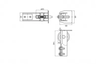 PSG 60.011.68 Rolka najazdowa 68x64 z zakonczeniem