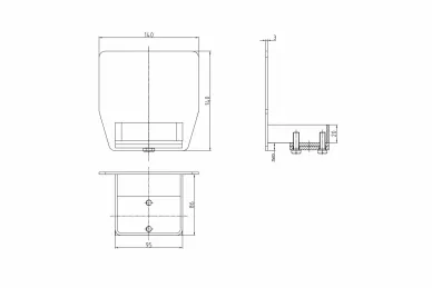 PSG 60.012.140 Running profile end for sliding gate – for 140X140 mm rail