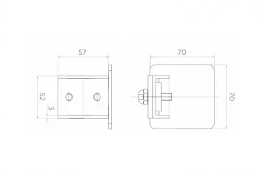 PSG 60.012.70 Embout de profilé 70 mm