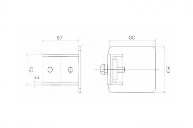 PSG 60.012.80 Embout de profilé 80 mm