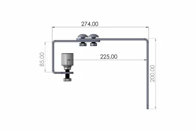 PSG 60.015 PSG guide roller – dia. 33 mm, with adjustable bracket for sliding gate