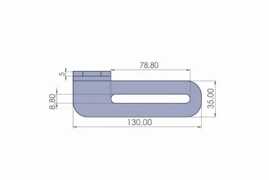 PSG 60.016.130L PSG guide roller bracket – 130 mm, left