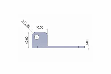 PSG 60.016.130L Uchwyt rolki prowadzącej psg – 130 mm, lewy