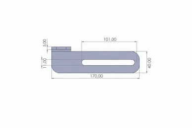 PSG 60.016.170L PSG guide roller bracket – 170 mm, left